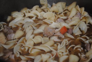 Leftovers Turkey-Apple-Noodle Soup